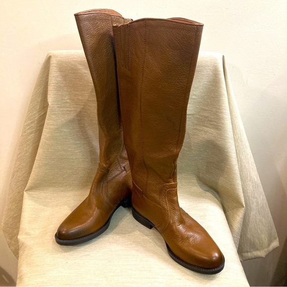 SARTO BY FRANCO SARTO Sz 6 Leather Zipper At Back Comfort Knee High Boots - Picture 1 of 13